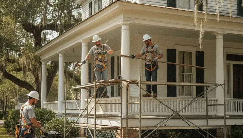 Savannah, GA plumber repairing a leaking pipe for residential plumbing service