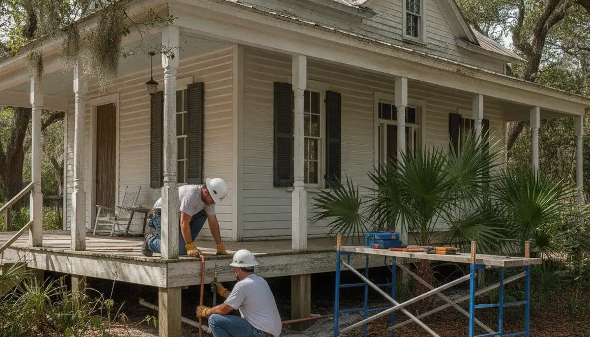 Savannah, GA plumber repairing a leaky pipe for a local plumbing service