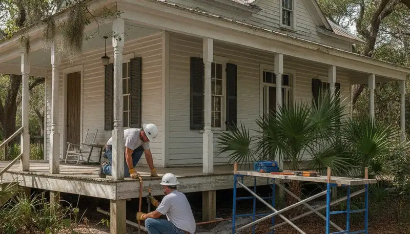 Savannah, GA plumber repairing a leaky pipe for a local plumbing service