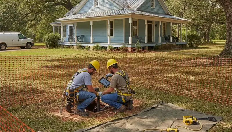 Plumber repairing a pipe in Savannah, GA for fast plumbing repair service