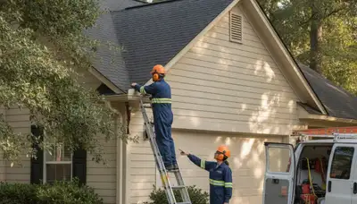 Savannah, GA plumber repairing a leaking pipe for a local plumbing service