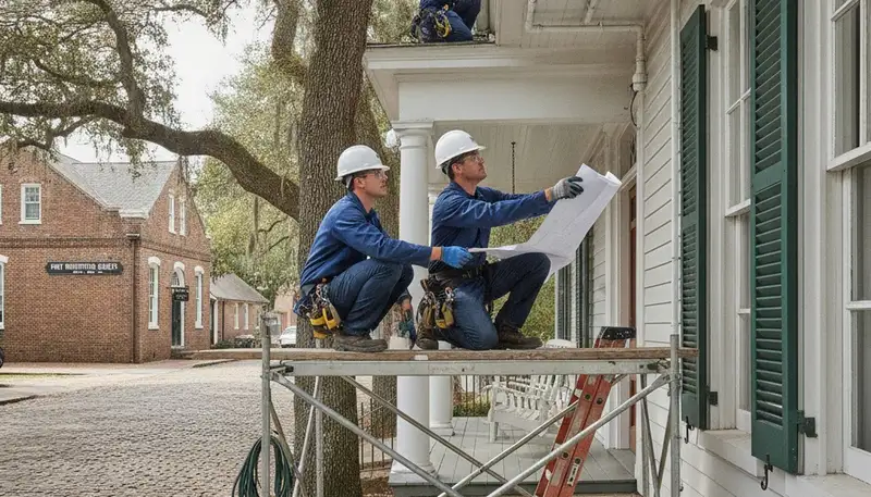 Savannah, GA plumber repairing a leaking pipe for residential plumbing service