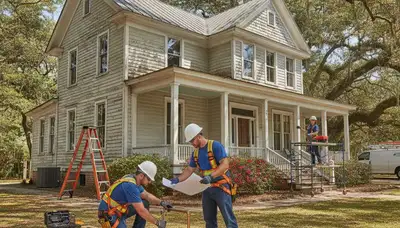 Savannah, GA plumber repairing residential plumbing for local home repair service