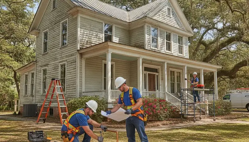 Savannah, GA plumber repairing residential plumbing for local home repair service